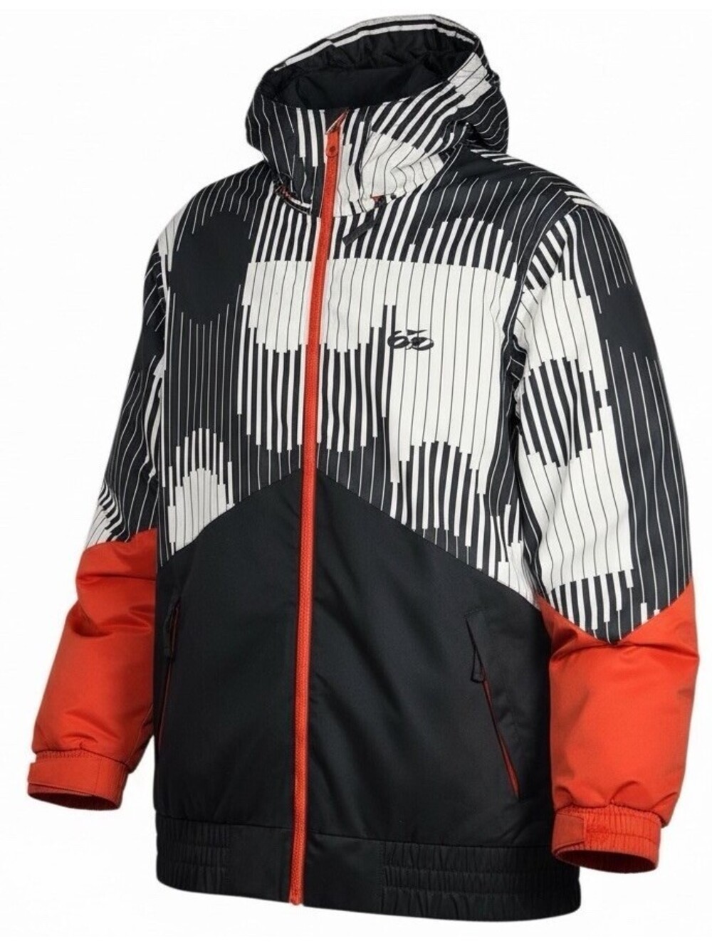 Nike 6.0 Kampai Black White Orange Piano Akroe Snowboard Jacket men's size L